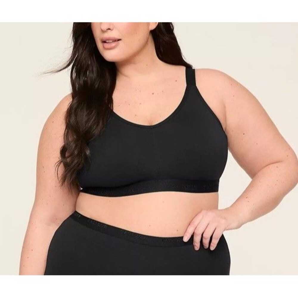 Cacique Lane Bryant Cotton Scoop-Neck Unlined No-Wire Bra 40D